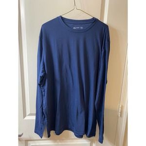 Hill City Men's XXL Everyday Merino Wool Long Sleeve Shirt Blue